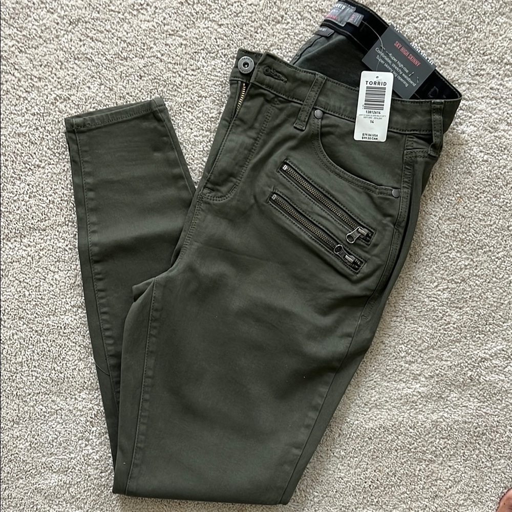 Torrid Olive Skinny Jeans